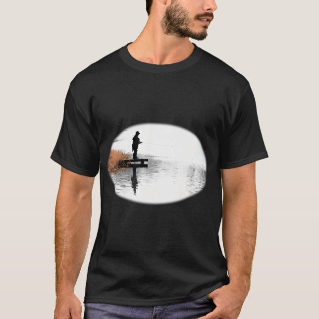 gått på fisketur t shirt (Framsida)