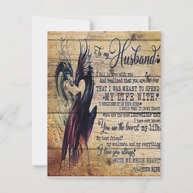 Gått till Make, Kärlek citerar Brev Inbjudningar (Framsida)