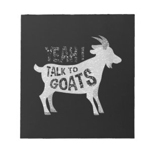 Gattgåvor till Goat Älskare Funny Anteckningsblock
