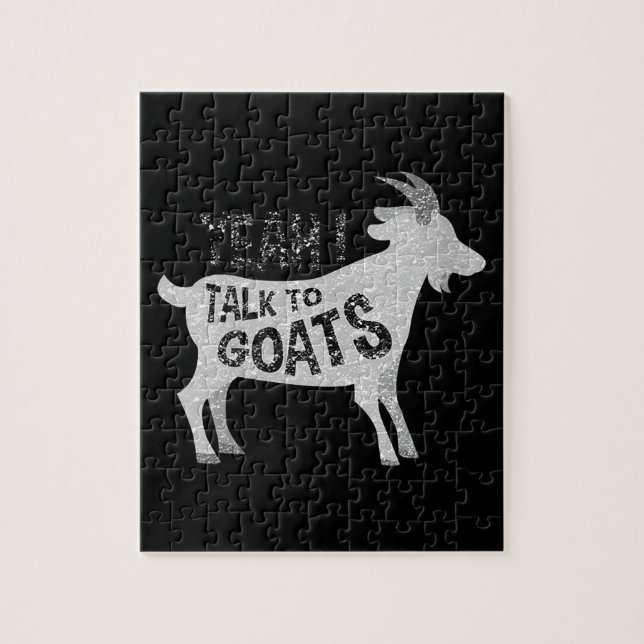 Gattgåvor till Goat Älskare Funny Pussel (Vertikal)