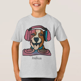 Gatuadress, Hund med hörlurar | Funny T Shirt