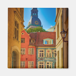 Gatuadress i den gamla staden Estland Magnet