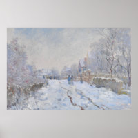 Gatuadress i Snö argenteuil av Claude Monet