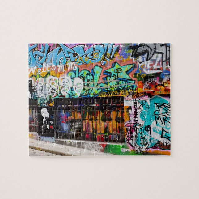 Gatuart Melbourne Pussel (Horisontell)