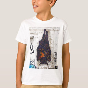 Gatuart mural flight fox (frukt fladdermus) fantas t shirt