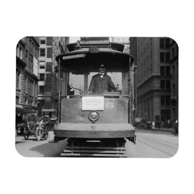 Gatubil, New York City, Vintage Magnet (Horisontell)