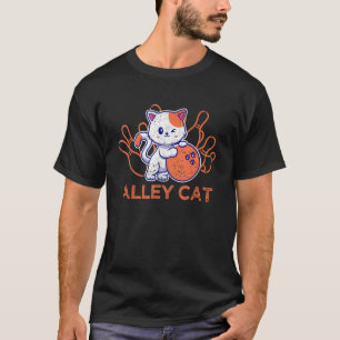 Gatubollagaget Humor Roliga Bowlare Katter Vin T Shirt
