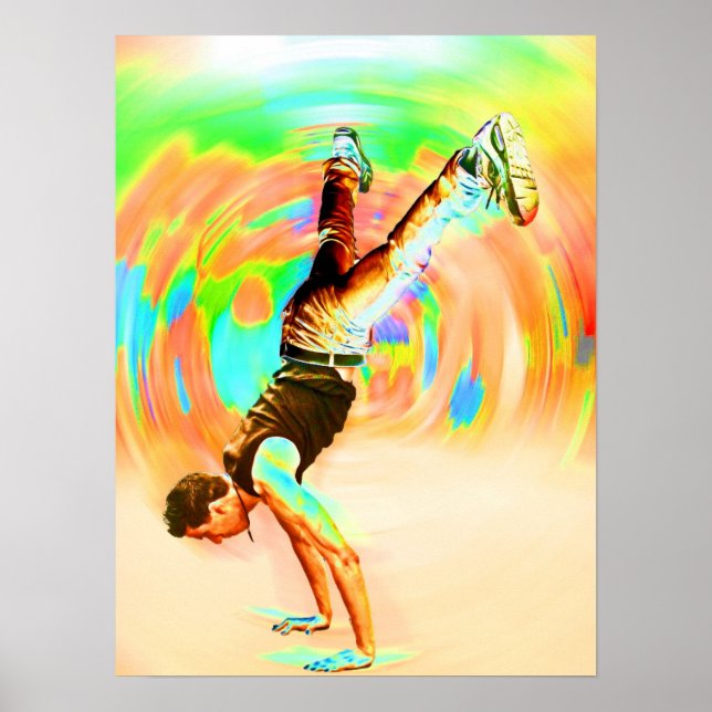 Gatudansing, Grönt//Orangar, No-Sil Poster (Framsidan)