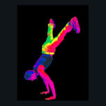 Gatudansing - Multi-Färg, Black Back Poster<br><div class="desc">Gatudansing - Multi-Färg,  Black Back</div>