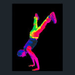 Gatudansing - Multi-Färg, Black Back Poster<br><div class="desc">Gatudansing - Multi-Färg,  Black Back</div>