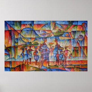 Gatudialogruta II - Kanvastryck Poster