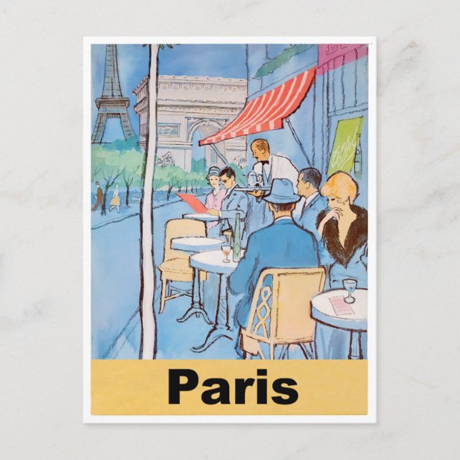 Gatukafé i Paris Vykort (Framsida)