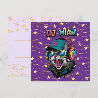 Gatukatt DJ Attityd – Djärv Streetwearkonst Inbjudningar