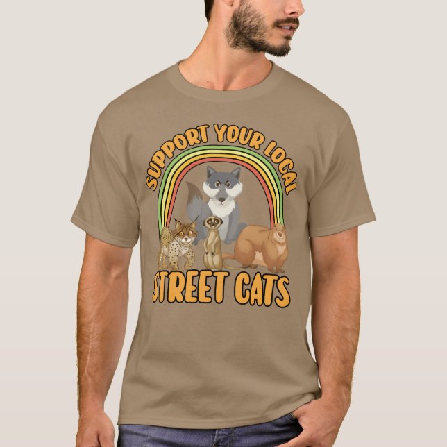 Gatukatt - support för din lokala gatukattvän t shirt (Framsida)