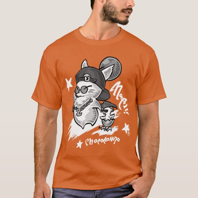 Gatuklädd Moogle Chocobo Chick baserad på T Shirt (Framsida)