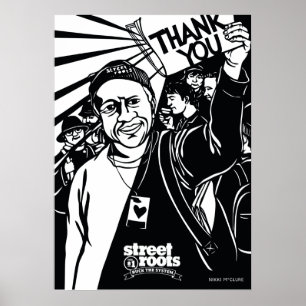 Gatuklädsel - Tack - Nikki McClure art Poster