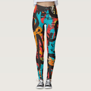 Gatukonst graffiti leggings