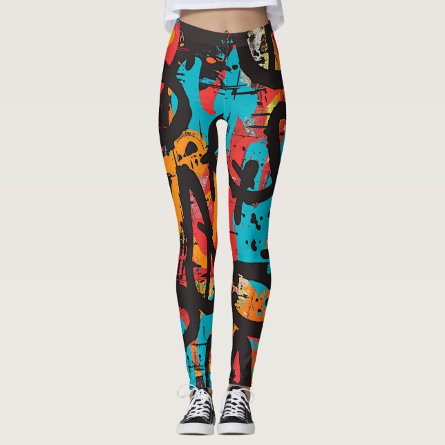 Gatukonst graffiti leggings (Framsida)