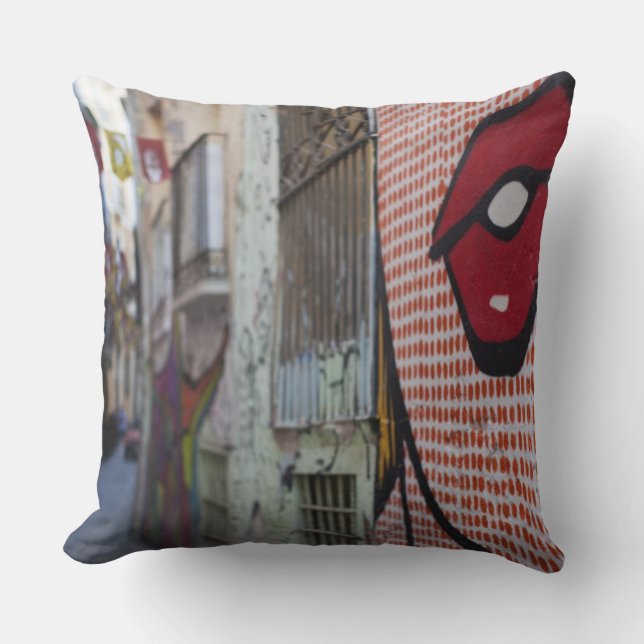 Gatukonst på Calle de la Libertad street Kudde (Framsida)