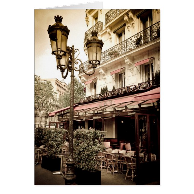 Gatukrog, Paris, Frankrike Hälsningskort (Framsidan)