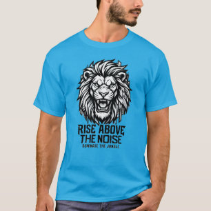Gatukungen Lejon Stig Över Bruset Dominerar Det T Shirt