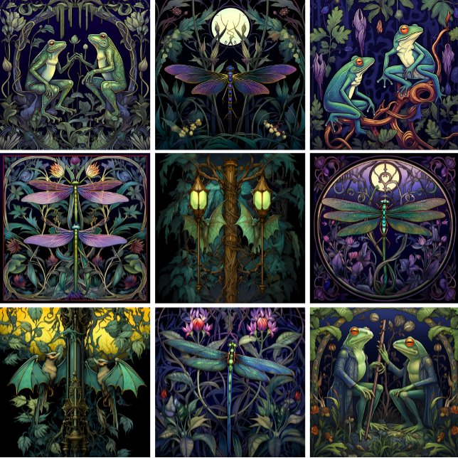 Gatulampa Fladdermus Tile (träskinsamling) Kakelplatta (Swamp Tile Set)