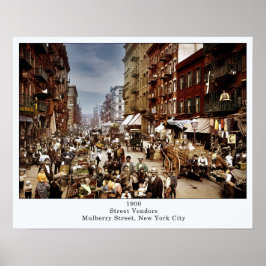 Gatuleverantörer på Mulberry St. New York City 190 Poster