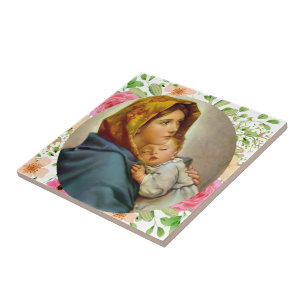 Gatumadonnan Heliga Maria Madonnina Kakelplatta