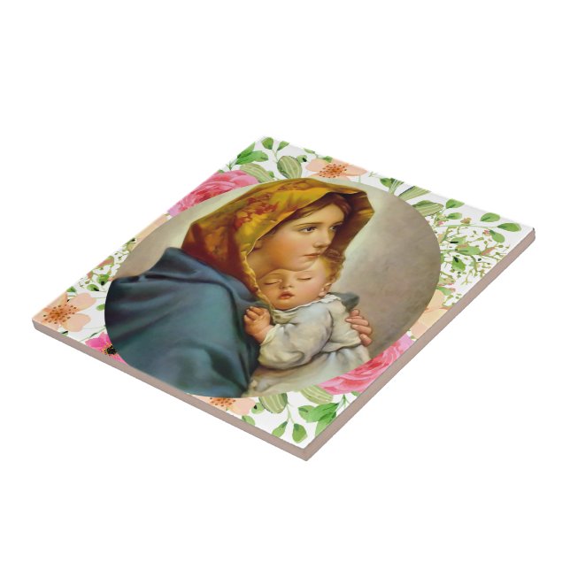 Gatumadonnan Heliga Maria Madonnina Kakelplatta (Sidan)