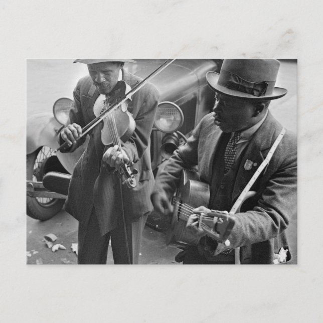 Gatumusikanter i västra Memphis, 1935 Vykort (Framsida)