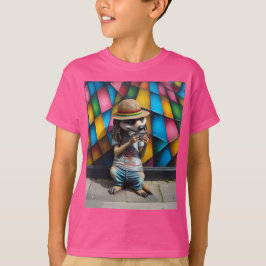 Gatumusiker, Meerkat med Harmonica T Shirt