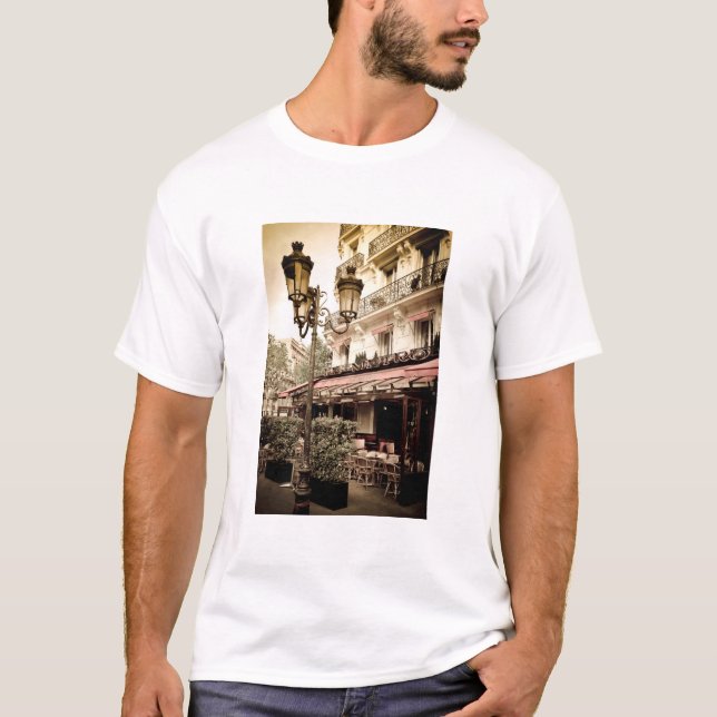 Gaturestaurang, Paris, Frankrike Tee Shirt (Framsida)