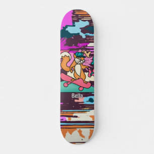 Gaturetro-ekorre på Skateboard Funny