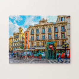 Gatuscen från Barcelona. Pussel