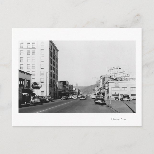 Gatuscen i Aberdeen, WA-foto Vykort (Framsida)