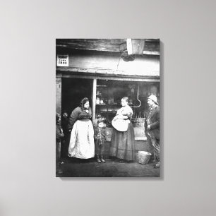 Gatuscen i Victorian London Canvastryck