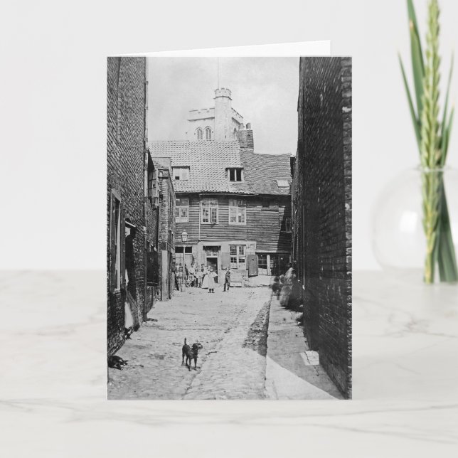 Gatuscen i Victorian London Kort (Framsida)