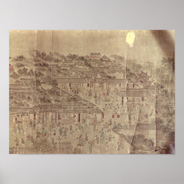 Gatuscen, kinesiska, Ming Dynasty Poster (Framsidan)