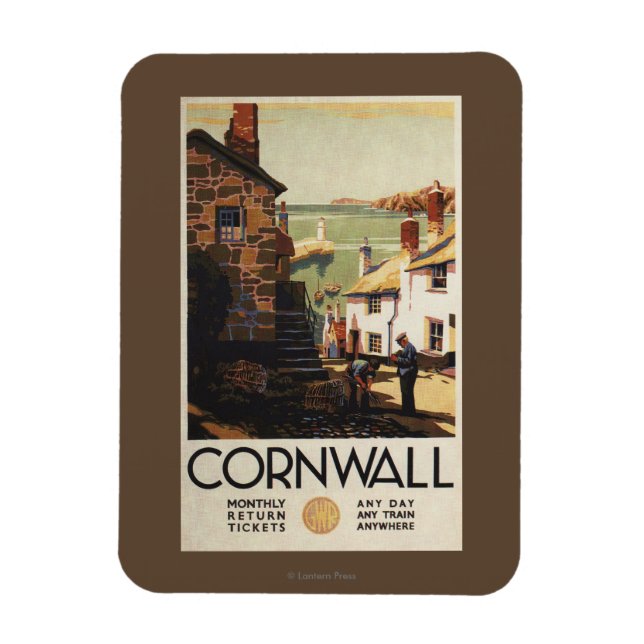 Gatuscen med två Manar arbetsjärnväg Magnet (Vertikal)