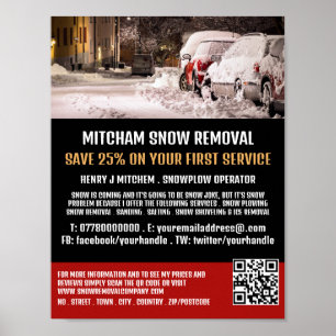 Gatuscen, Snö Removal Company Advertising Poster