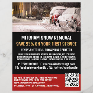 Gatuscen, Snö Removal Company Advertising Reklamblad