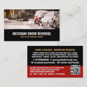 Gatuscen, Snö Removal Company Advertising Visitkort