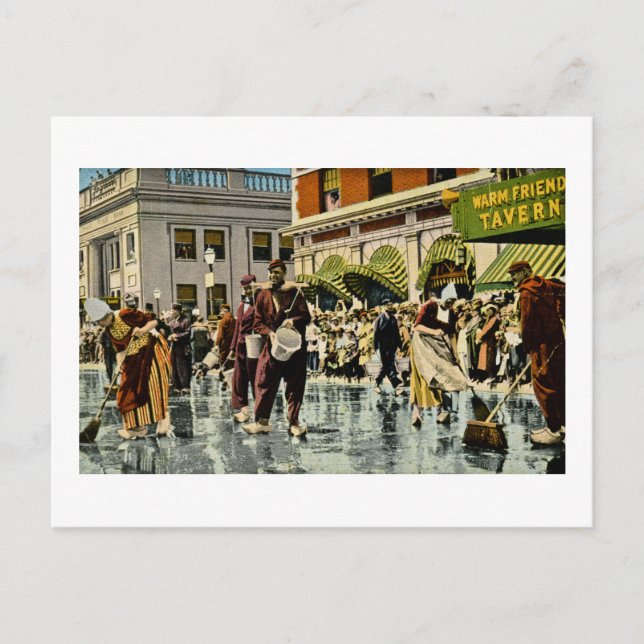 Gatuskrubber i Tulip Time Holland, Michigan Vykort (Framsida)