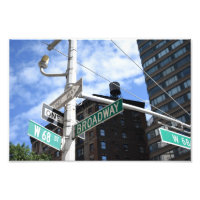 Gatuskylt Broadway W. 68th Upper Väster Side NYC