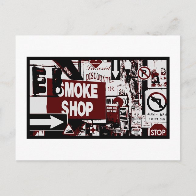 Gatuskyltar i SF Vykort (Framsida)