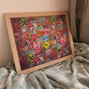 Gatuskyltar Poster för Decoupage eller Collage Pap