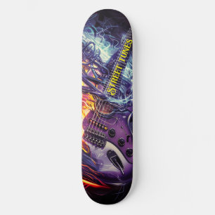 Gatutunnlar, elektrisk gitarr mini skateboard bräda 18,5 cm