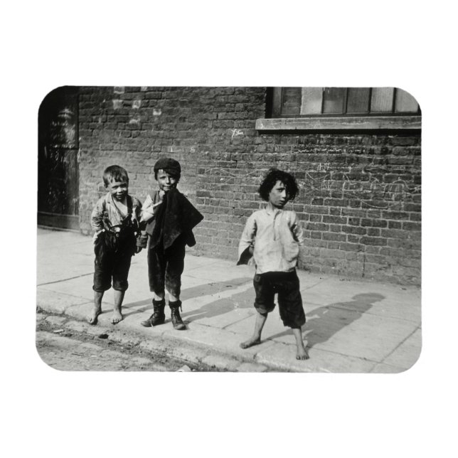 Gatuurchins i Lambeth (b/w bild) Magnet (Horisontell)