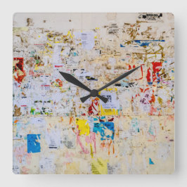 Gatuvägg Fyrkantig Klocka