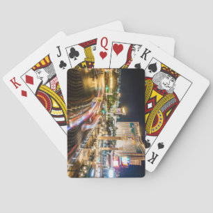 Gatuvy för Las Vegas Nevada i kvällarna Casinokort